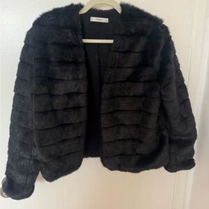 Mango Black Teddy Jacket
